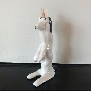 Dog vase by Swedish ceramicist Eleonor Bostrom